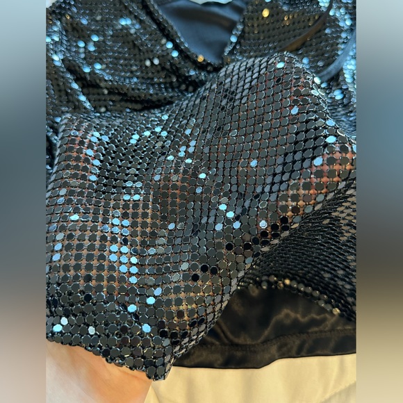 Red Herring double layer black sequined top - Picture 3 of 7